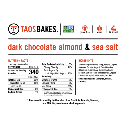 DARK CHOCOLATE ALMOND + SEA SALT
