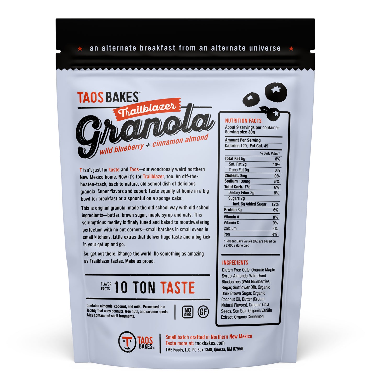 Trailblazer Granola - Wild Blueberry + Cinnamon Almond